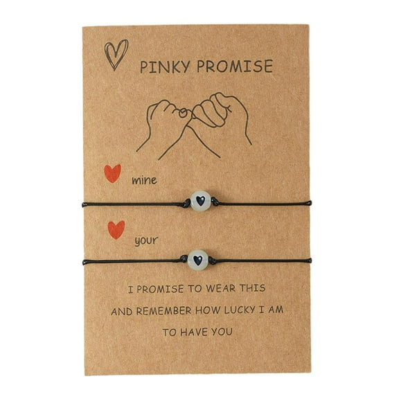 Pinky Promise Bracelets Friendship Couple Matching NE Bracelet W} Luminous N8