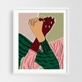 thumbnail image 1 of Pinky Swear - Painting Modern Art Illustration Abstract Pop Art Minimalist Geometric Line Art White Framed Wall Art Print 16 x 20 inches, 1 of 3