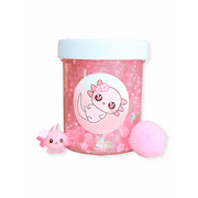 Pinky The Axolotl Handmade Clear Slime