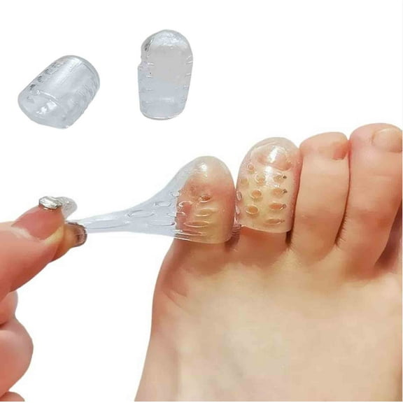 Pinky Toe Protector,(10pcs) Gel Toe Caps,Open Toe Sleeves,Breathable Toe Cushions for Blisters,Corns,Hammer Toes,Toenails Loss