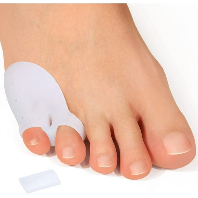Pinky Toe Separators, 10 Packs of Gel Toe Protectors for Overlapping