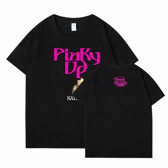 Pinky UP Shirt Kawaii Cat Casual Cotton Crewneck Tee for Men