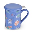 thumbnail image 1 of Pinky Up Annette Fiji Tea Mug & Infuser Ceramic Infuser Mugs, 12 oz, Flower Blue, 1 of 4