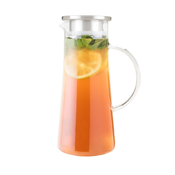 Pinky Up Charlie Glass Iced Tea Carafe, Juice, Lemonade Pitcher, 1.5 liter