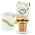 thumbnail image 1 of Pinky Up Everlee Ceramic Tea Cup with Infuser and Lid, Travel Tea Mug 12 oz, 1 of 6