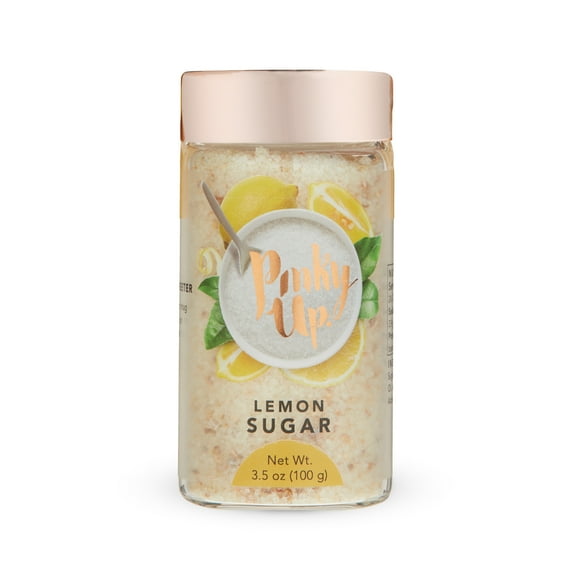 Pinky Up Lemon Sugar, Sugar Flavoring for Drinks, Iced Tea, Cocktails 3.5oz