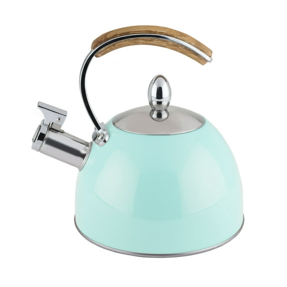 Pinky Up Presley Tea Kettle, Stovetop Whistling Kettle, 70 oz, Light Blue