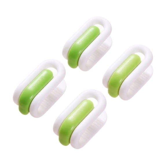 Pinless Comforter Clips, 4 Pack Bed Sheet Grippers No-Needle Design Duvet Cover Holder Fastener Fitted Sheet Clamp Bedroom Organization Bedding Accessory 4 Pcs White