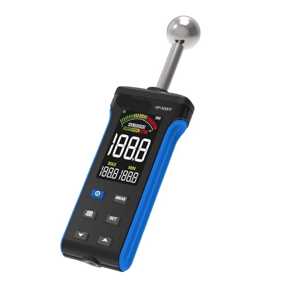 Pinless Moisture Meter with Ball Probe & Color LCD, Alarm Function for Wood/Walls/Concrete/Masonry