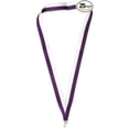 thumbnail image 1 of Pinmart Neck Ribbon Lanyards for ID Badges - Purple/White, 10 pack, 1 of 7