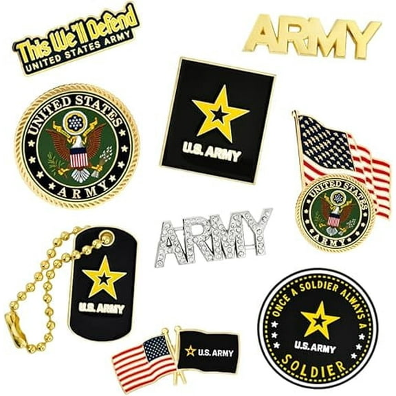 Pinmart's Officially Licensed U.S. Army Enamel Lapel Pin Set