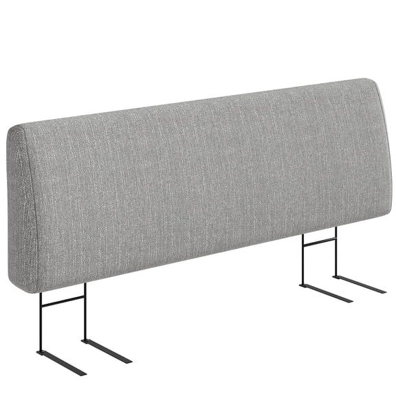 Pinmoco 4.7'' Upholstered Foam Headboard, Height Adjustable and Ergonomic Head Board for King Bed, Fabric Gray