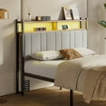 thumbnail image 1 of Pinmoco Headboard for Full Size Bed with Storage, Linen Upholstered Head Board with LED Light and Charging Station, Gray, Headboard Only(Bed Frame Not Included), 1 of 10