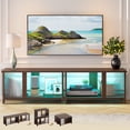 thumbnail image 1 of Pinmoco LED TV Stand for TVs up to 65'', Expandable Side by Side or Stacking TV Stand with Storage, Rustic, 1 of 10