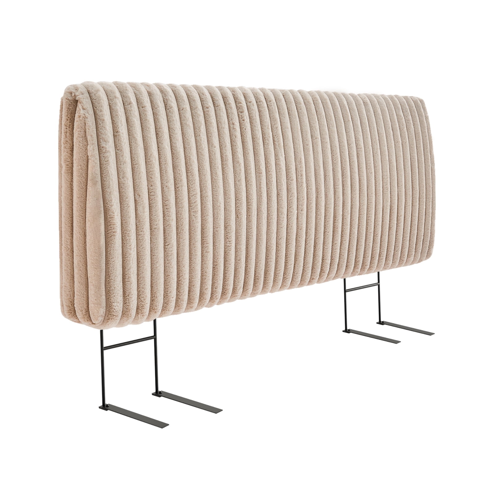 Pinmoco Memory Foam Upholstered Headboard with Height Adjustable and Ergonomic Head Board for Full Bed, Fluff Light Camel