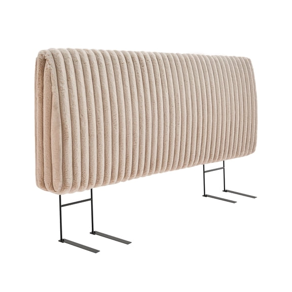 Pinmoco Memory Foam Upholstered Headboard with Height Adjustable and Ergonomic Head Board for Full Bed, Fluff Light Camel