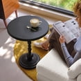thumbnail image 1 of Pinmoco Round Side Table, Metal End Table, Anti-Rust and Waterproof Small Coffee Table for Living Room Bedroom Balcony, Black, 1 of 8