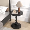 thumbnail image 1 of Pinmoco Round Side Table, Metal End Table, Anti-Rust and Waterproof Small Coffee Table for Living Room Bedroom Balcony, Black, 1 of 7