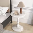 thumbnail image 1 of Pinmoco Round Side Table, Metal End Table, Anti-Rust and Waterproof Small Coffee Table for Living Room Bedroom Balcony, White, 1 of 7