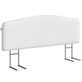 thumbnail image 1 of Pinmoco Upholstered Headboard for King Bed, Height Adjustable and Memory Foam Arc-shaped Head Board, White, 1 of 10