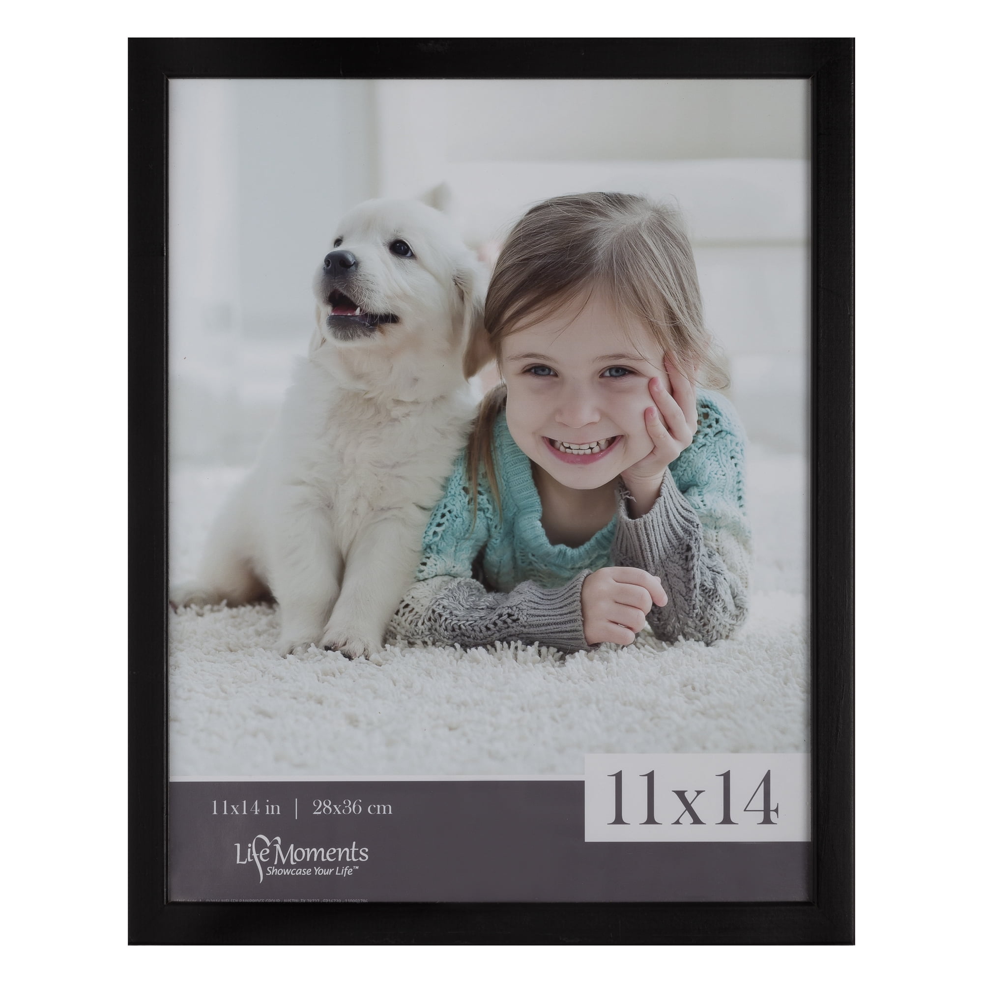 Pinnacle 11"x14" Black Wood Wall Photo Picture Frame