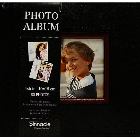 Pinnacle 2 Tone Black Frame Front Photo Album, 1 Each