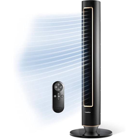 Pinnacle 40 Tower Fans for Home, 32 ft/s Airflow, Quiet 24dB, 90 Oscillation, Standing Fan Bedroom with 24 Hour Timer, DC Motor, Air Filter Hair & Dust, Night Light, Remote, DST100