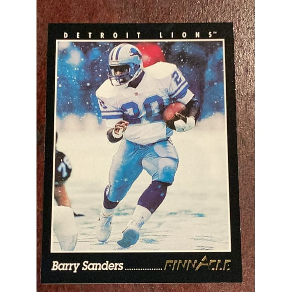 Pinnacle Barry Sanders Detroit Lions NFL 1993 Trading Cards