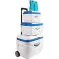 thumbnail image 1 of Pinnacle 30L Cooler with Wheels Set, 3 Coolers with Ice Bricks, Cup Holder Lid, Marine, 1 of 9
