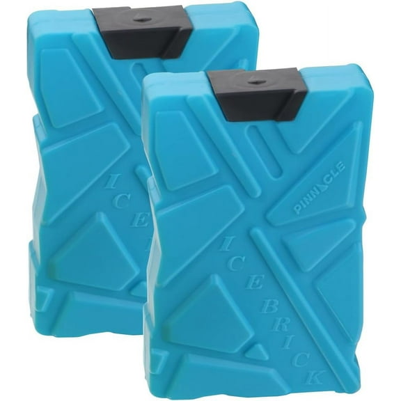 Pinnacle Ice Blocks for Cooler Set of 2 – Multipurpose Ice Packs for Coolers Long Lasting Reusable Refreezable –No Leak Lunch Box Ice Pack – Non BPA Food Safe Freezer Packs for Coolers - 11 oz.