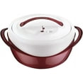 thumbnail image 1 of Pinnacle 3.6 Qt Insulated Casserole Dish with Lid – Stainless Steel Thermal Food Serving Bowl Rose, 1 of 8