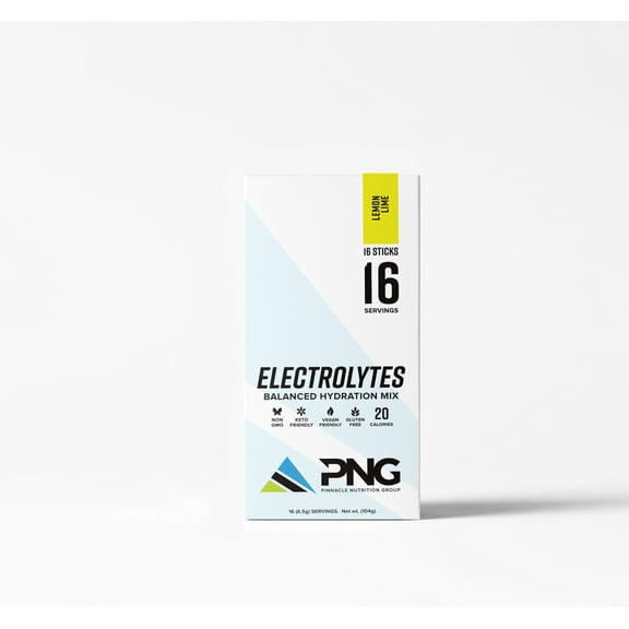 Pinnacle Nutrition Group- Electrolyte Single Serving Sticks Balanced Hydration Drink Mix- Lemon Lime