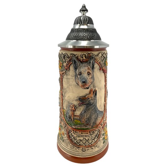 Pinnacle Peak Trading German Shepherd Dog German Beer Stein .75 Liter Made in Germany
