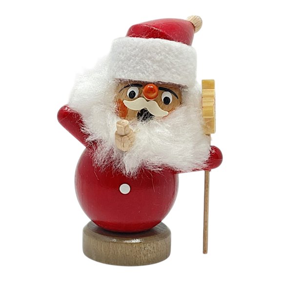 Pinnacle Peak Trading German Wood Mini Santa Claus Incense Holder 3.9 Inch