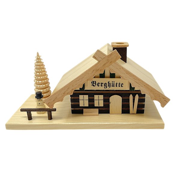 Pinnacle Peak Trading German Wood Mountain Smokehouse Hut Incense Burner 6 Inch