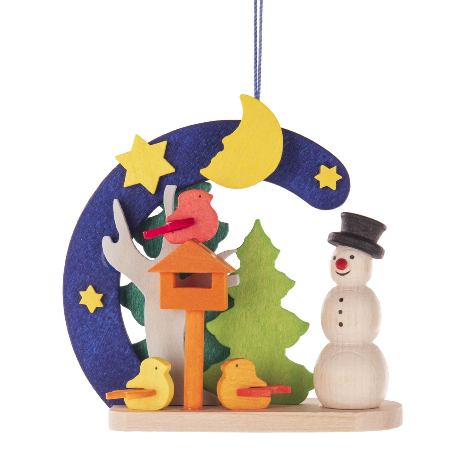 Pinnacle Peak German Wood Snowman Ornament