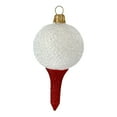 thumbnail image 1 of Pinnacle Peak Trading Golf Ball on Red Tee Polish Blown Glass Hanging Christmas Tree Ornament 4 inch, 1 of 5