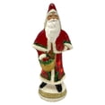 thumbnail image 1 of Pinnacle Peak Trading Ino Schaller Red Flower Santa with Horse Toy German Paper Mache Candy Container, 1 of 8