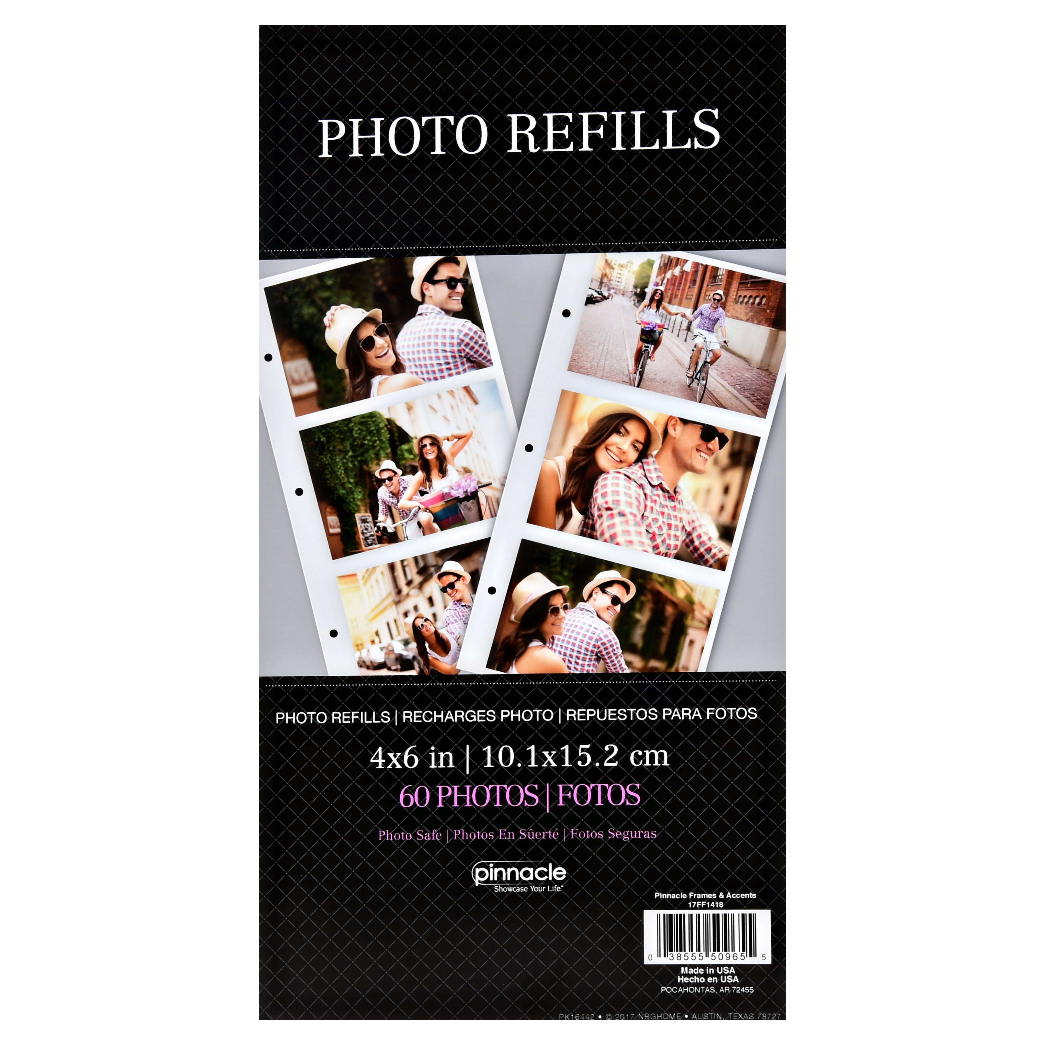 Pinnacle Photo Album Page Refills. Holds up to 60 4"x6" Photos, Set of