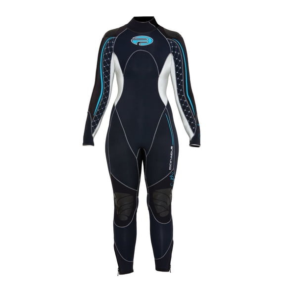 Pinnacle Siren 3mm Full Scuba Diving Wetsuit Women's Black Merino