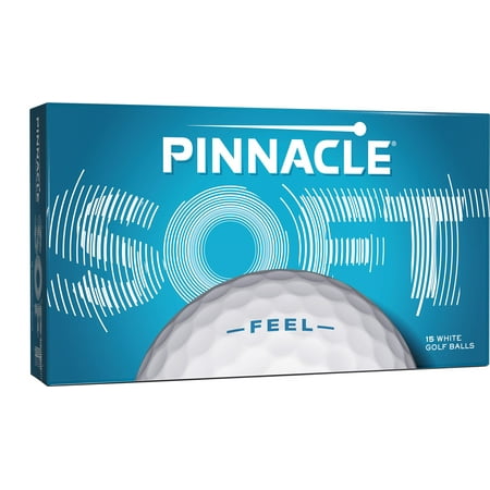Pinnacle Soft High Impact Soft Distance Golf Balls, White Dimple Design (15 pack)