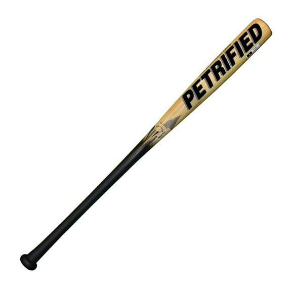 Pinnacle Sports Youth Petrified One Year Warranty Wood Bat Black | Natural 30"