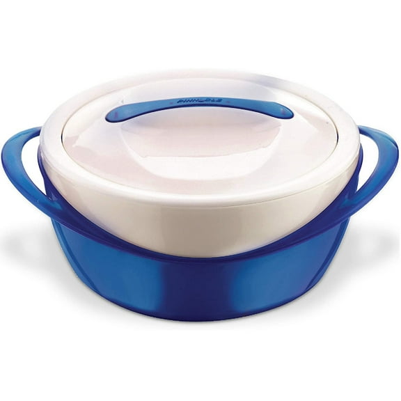 Pinnacle Thermoware 2.6-Qt Stainless Steel Bowl Insulated Food Container, Blue