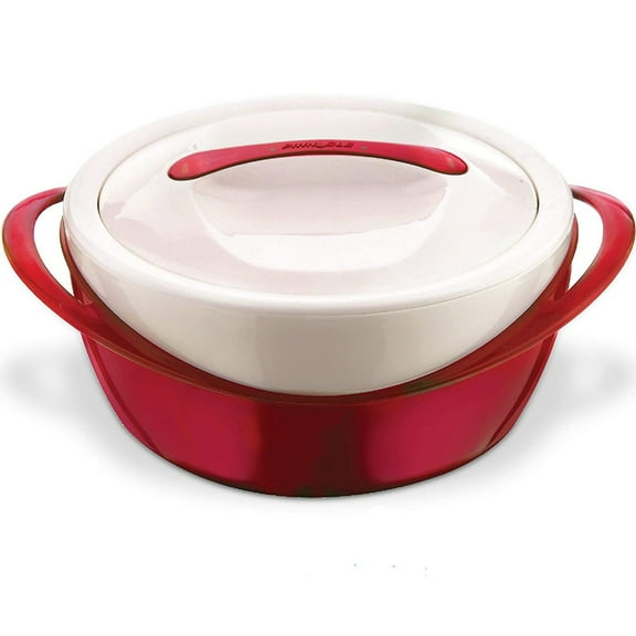 Pinnacle Thermoware 2.6-Qt Stainless Steel Bowl Insulated Food Container, Red