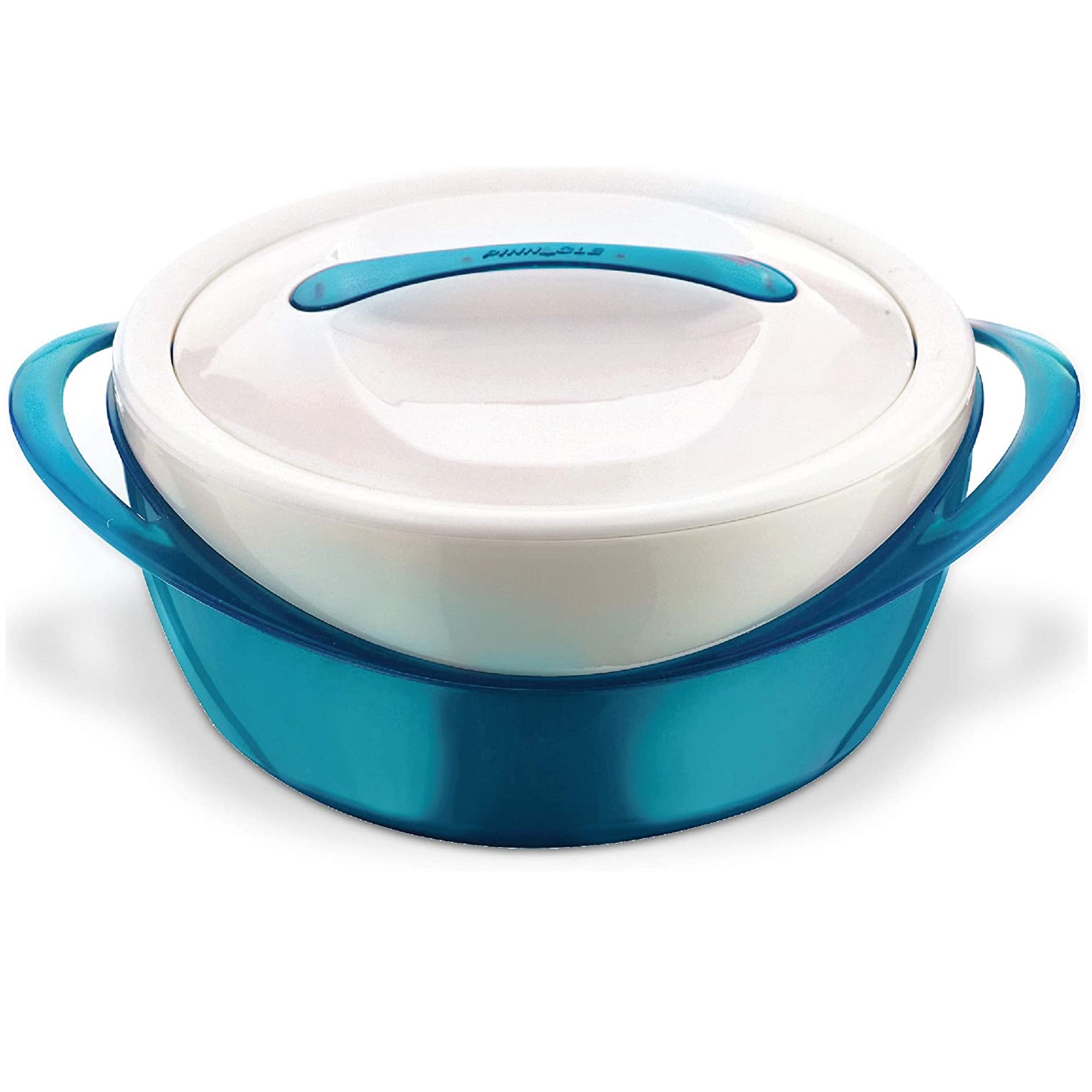 Plastic Insulated Bowls, 4 Turquoise and Brown Insulated Bowls