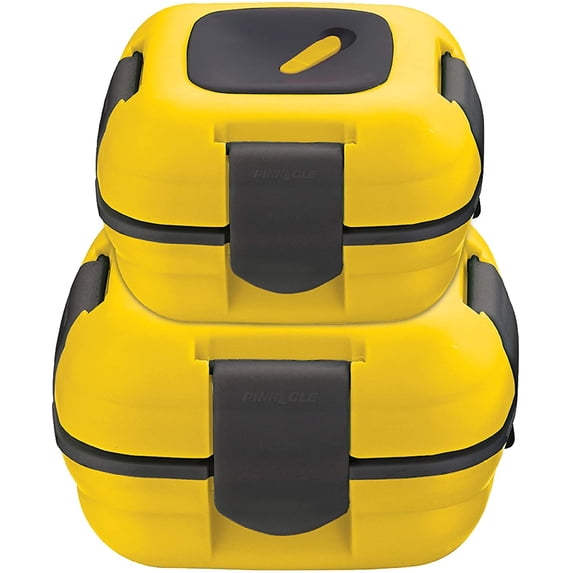 Pinnacle Thermoware 2-Pc Leak Proof Insulated Lunch Box Hot Food Container Set, Yellow