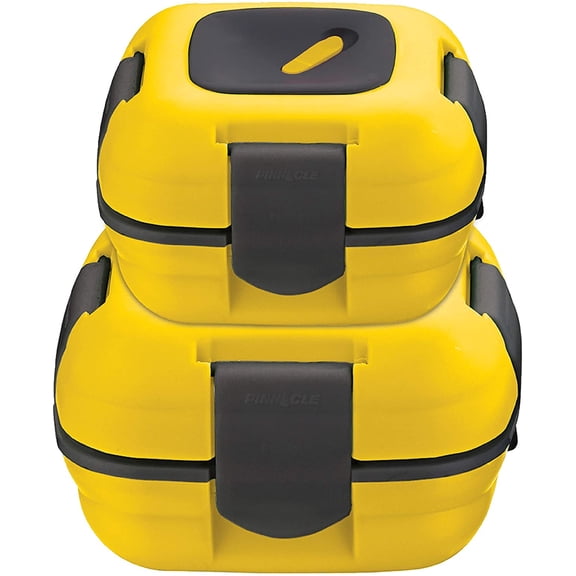 Pinnacle Thermoware 2-Pc Leak Proof Insulated Lunch Box Hot Food Container Set, Yellow