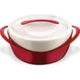 thumbnail image 1 of Pinnacle Thermoware 3.6-Qt Stainless Steel Bowl Insulated Food Container, Red, 1 of 6
