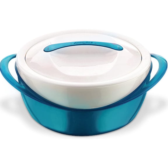 Pinnacle 3.6 Qt Insulated Food Container Bowl with Lid – Hot & Cold Teal