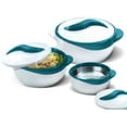 thumbnail image 1 of Pinnacle Insulated Casserole Dish Set with Lid, 3-Piece Thermal Serving Bowls Turquoise, 1 of 3
